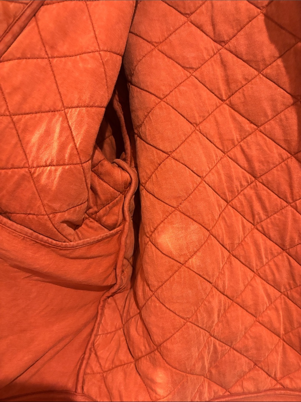 Able Quilted Rust Orange Button-Front Jacket - Picture 4 of 4